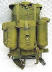 Surplus olive drab medium alice pack, complete with frame, straps, and kidney pad