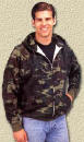 Camo zippered hooded sewatshirt